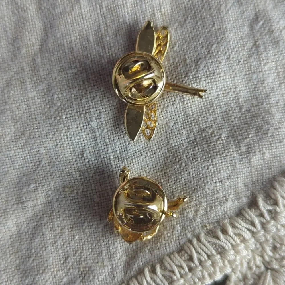 Vintage Whimsigoth Fairycore Brooch Set Mystical Mask Jeweled Spider & Dragonfly
